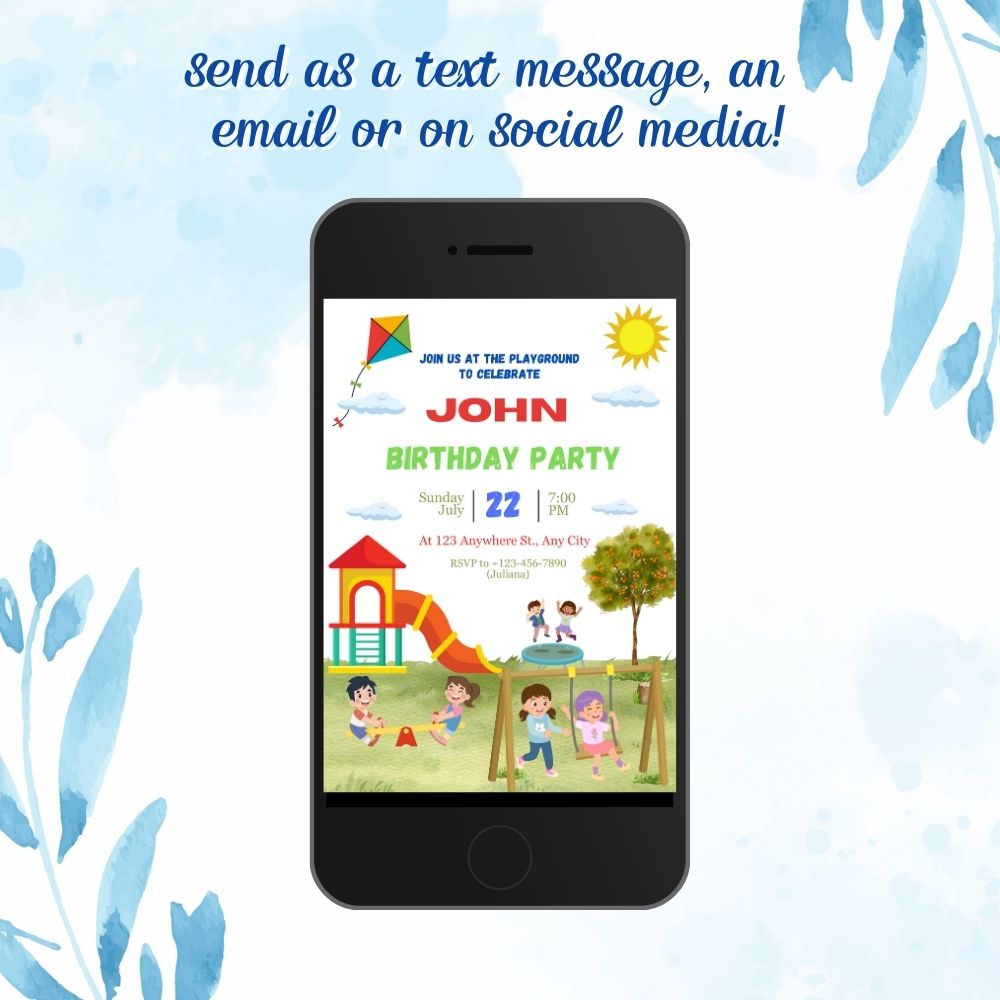 PLR Playground Birthday Invitations