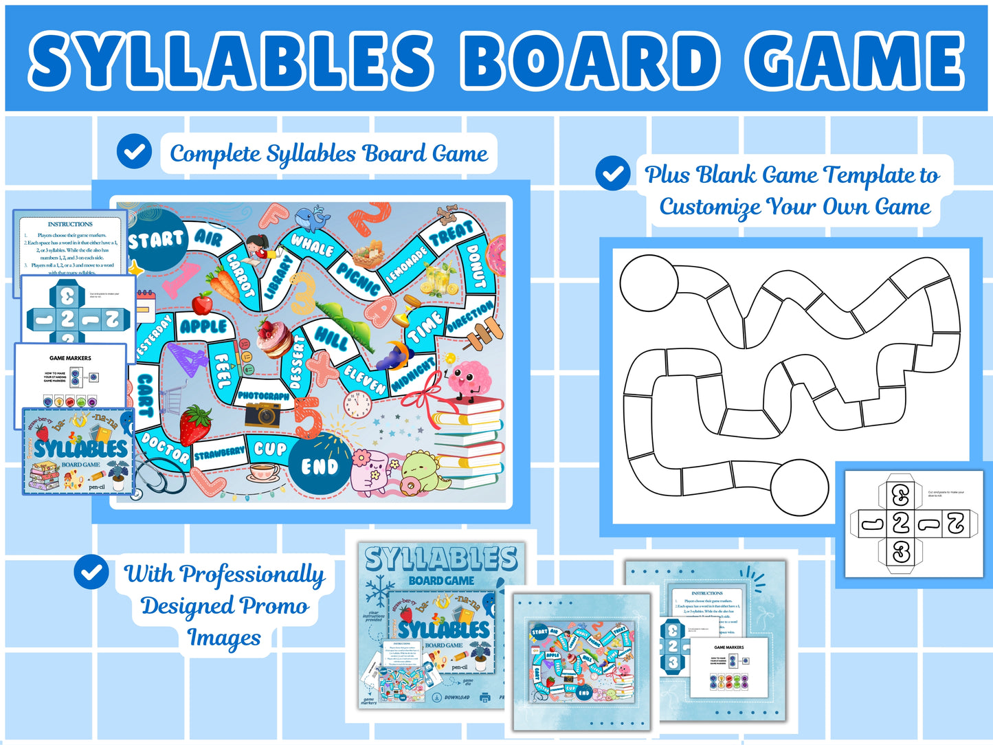 Ultimate Create Printable Board Games (FAST) Template Pack