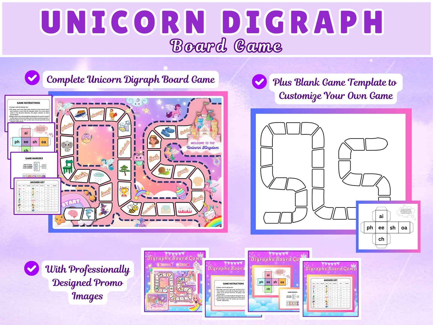 Ultimate Create Printable Board Games (FAST) Template Pack