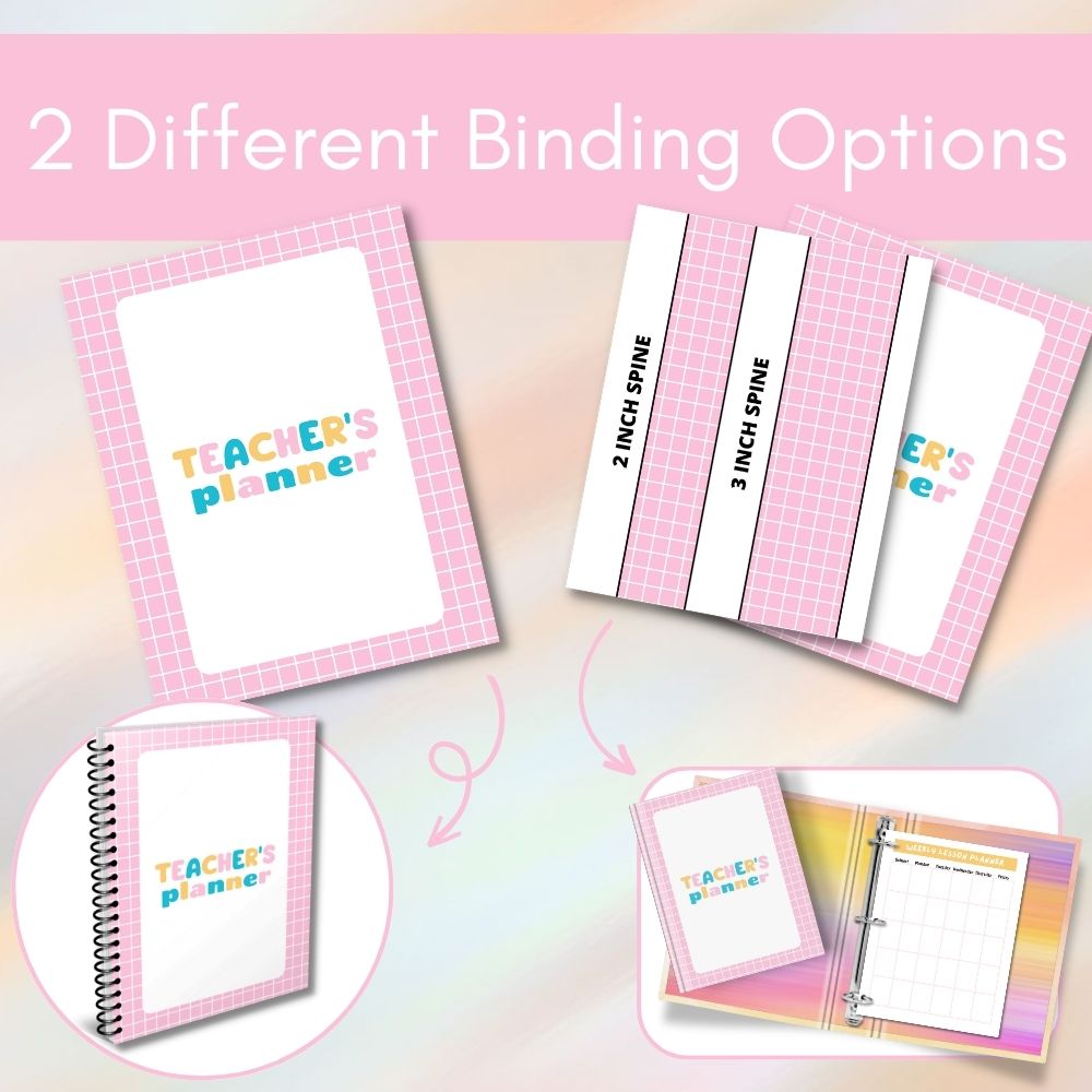 PLR Multi Color Teacher Planner