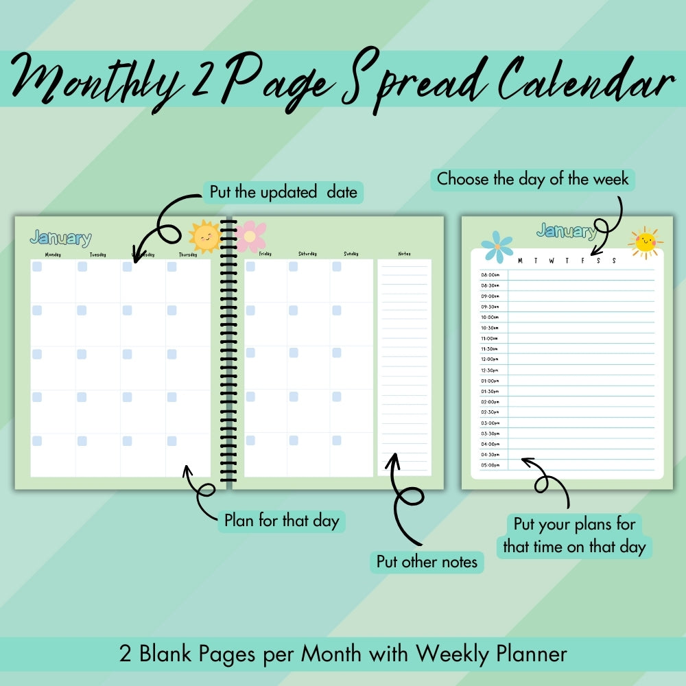 PLR Green Kids Chore Chart
