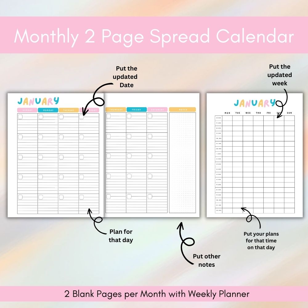 PLR Multi Color Teacher Planner