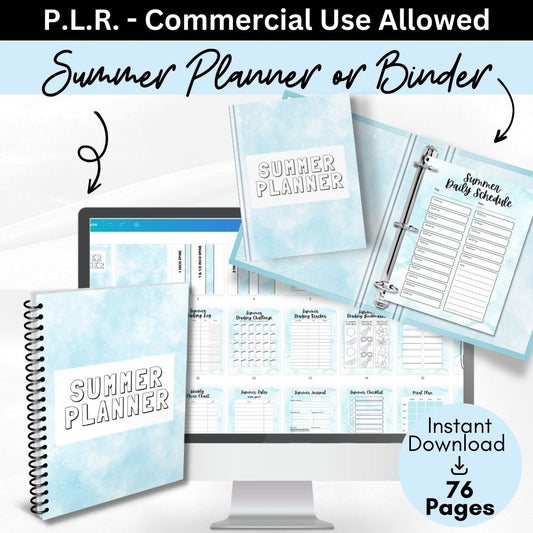 PLR Summer Planner in Blue