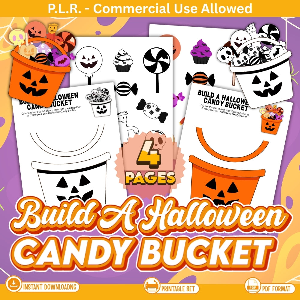 PLR Printable Build a Halloween Candy Bucket