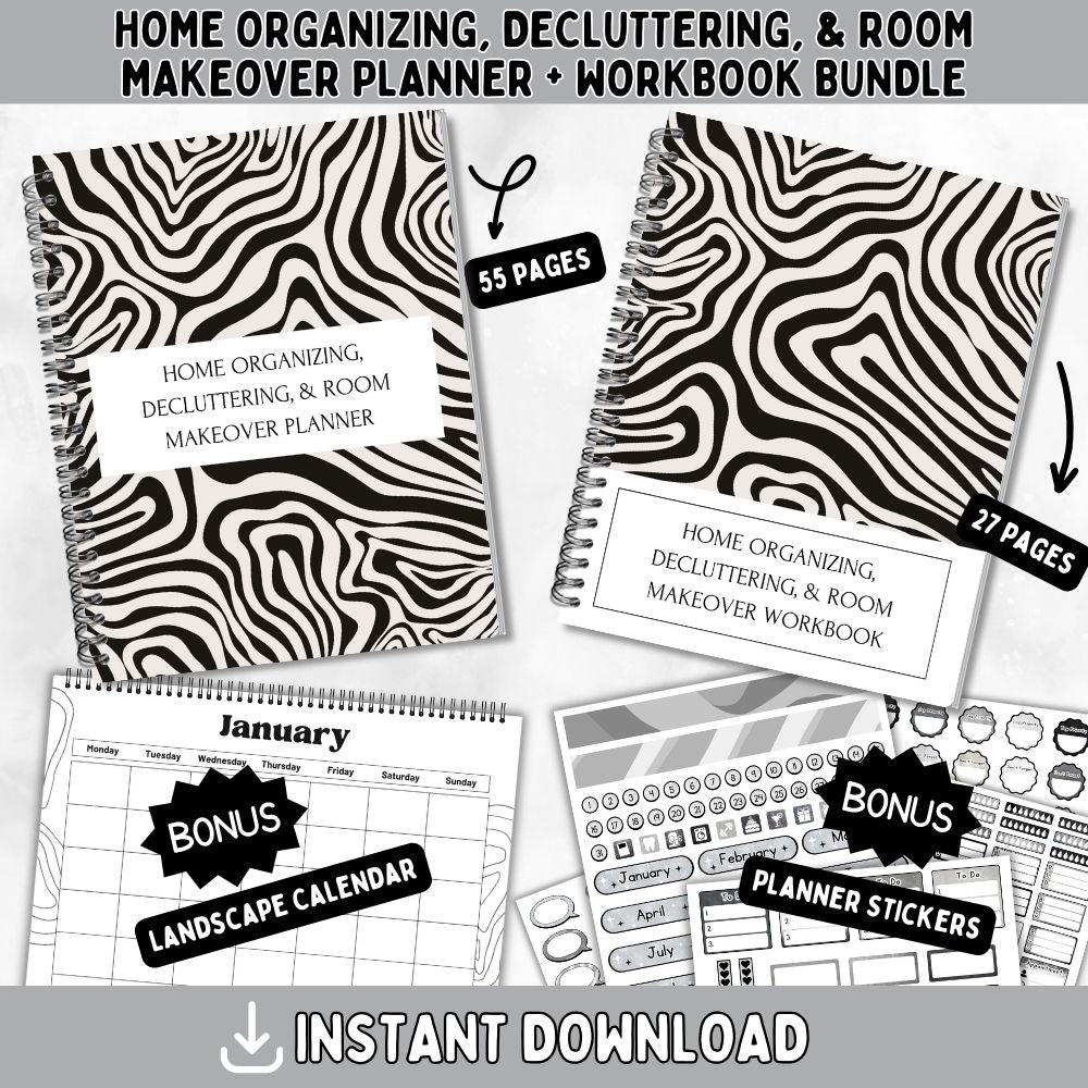 New Year New You PLR Printable Planners & Workbooks Bundle