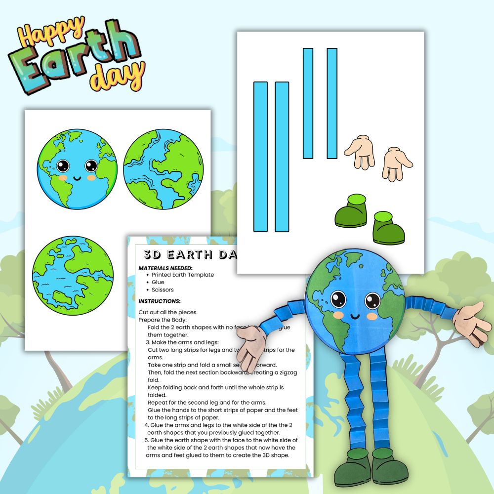 PLR 3D Earth Day Craft