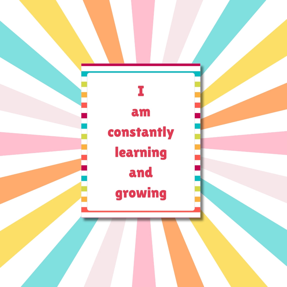 PLR Affirmation Card Bundle Stripe Design