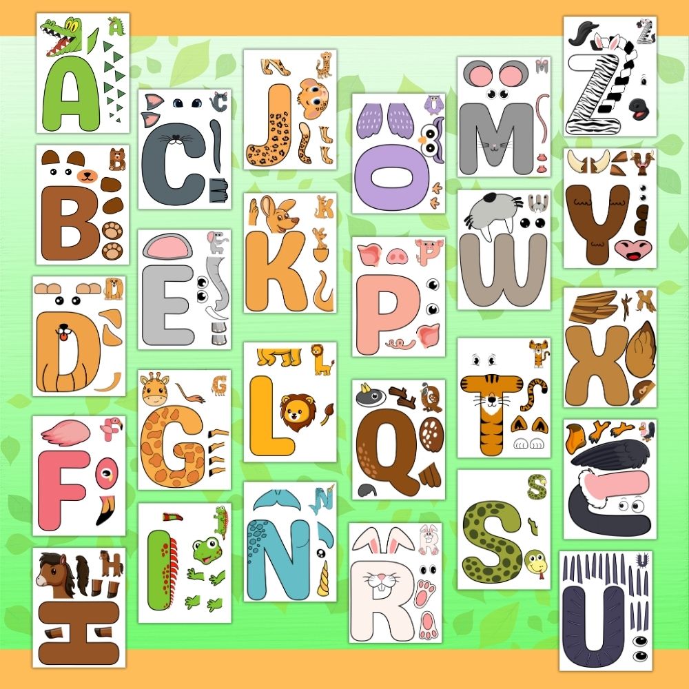 PLR Alphabet Animal Craft