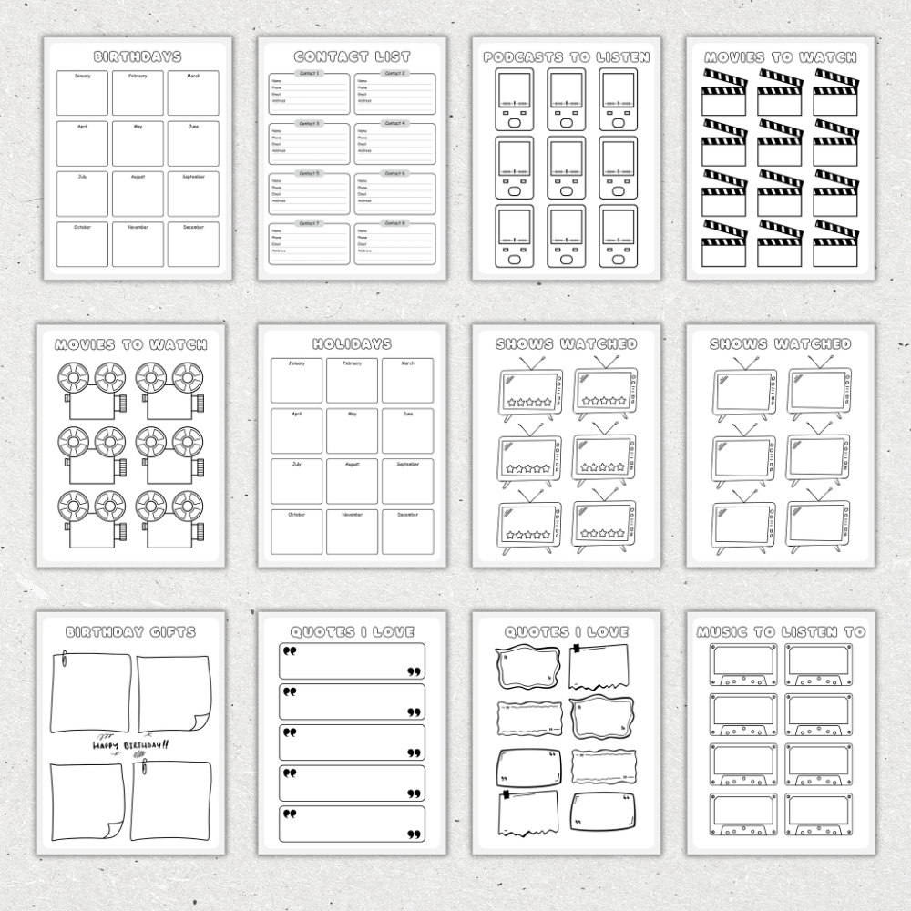 PLR Bullet Planner & Trackers