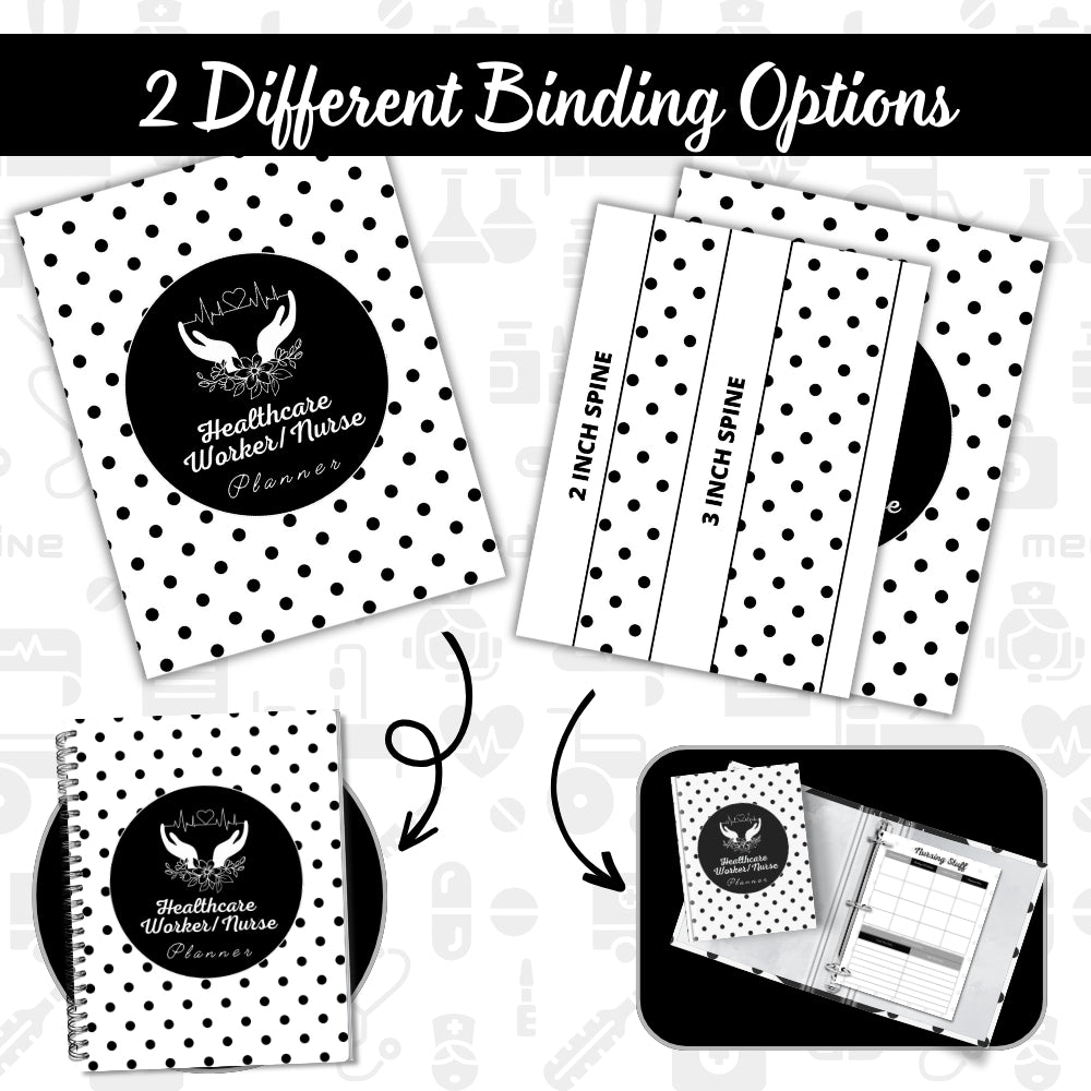 PLR Black and White Healthcare Worker/Nurse Planner