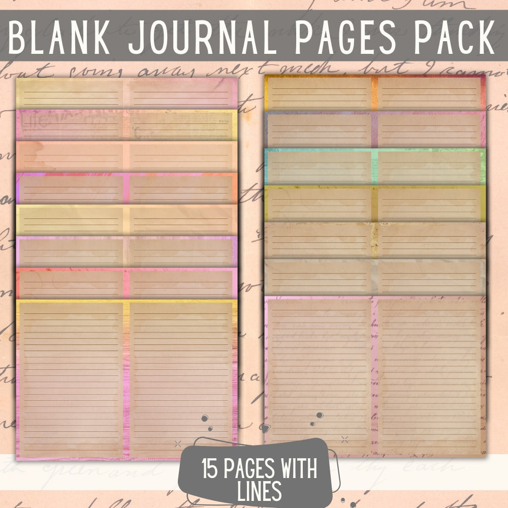 PLR Blank Journal Pages