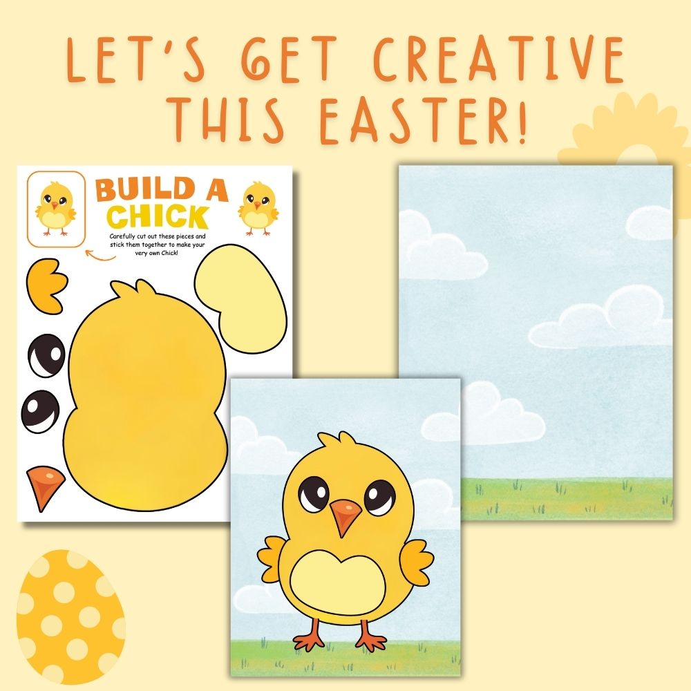 PLR Build a Chick Printable Kid Craft