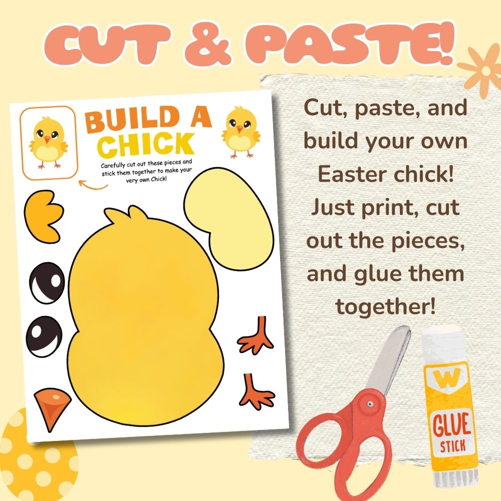 PLR Build a Chick Printable Kid Craft