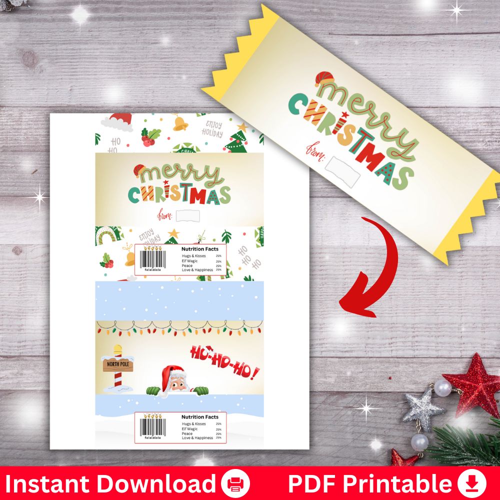 PLR Christmas Candy Wrappers
