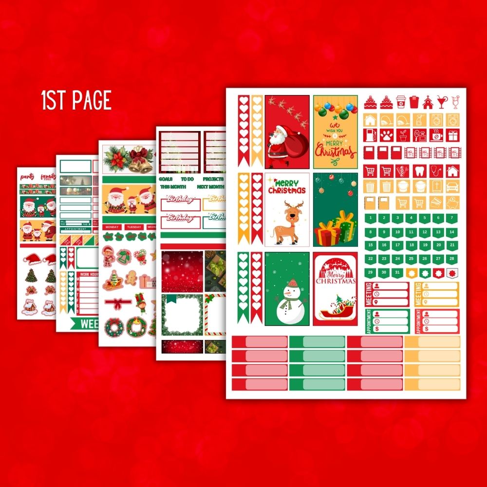 PLR Christmas Planner Stickers