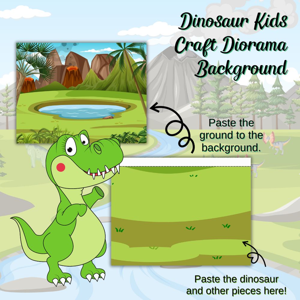 PLR Dinosaur Kids Craft Diorama