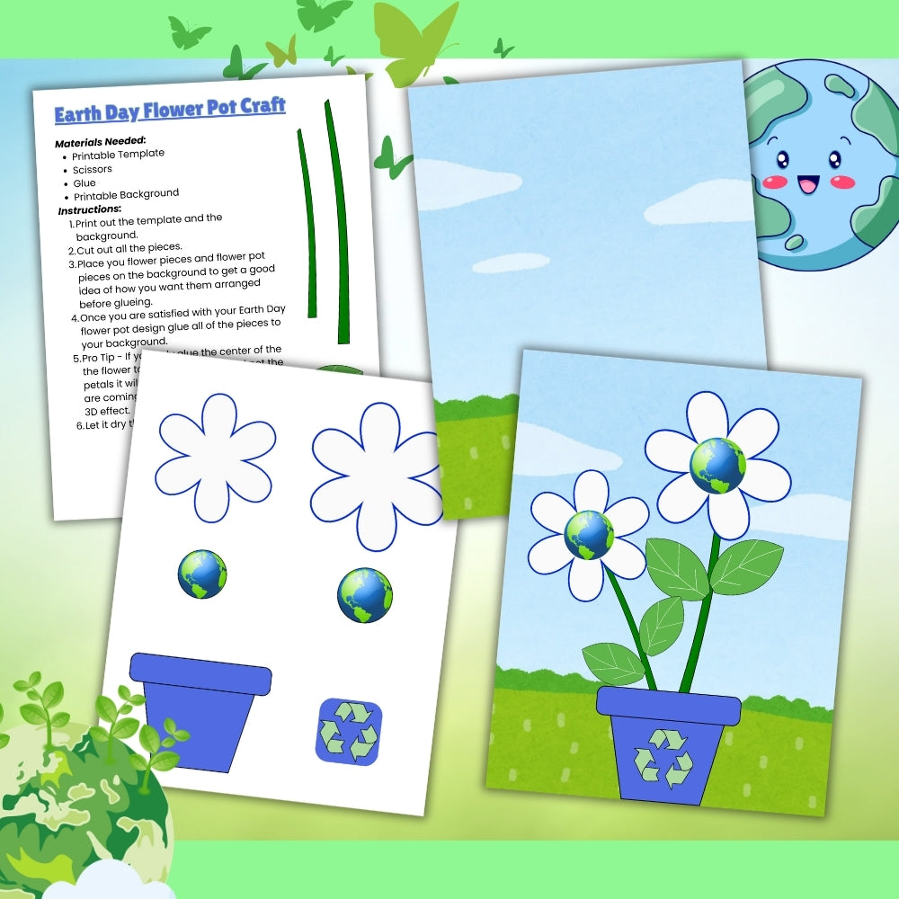 PLR Earth Day Flower Pot Craft
