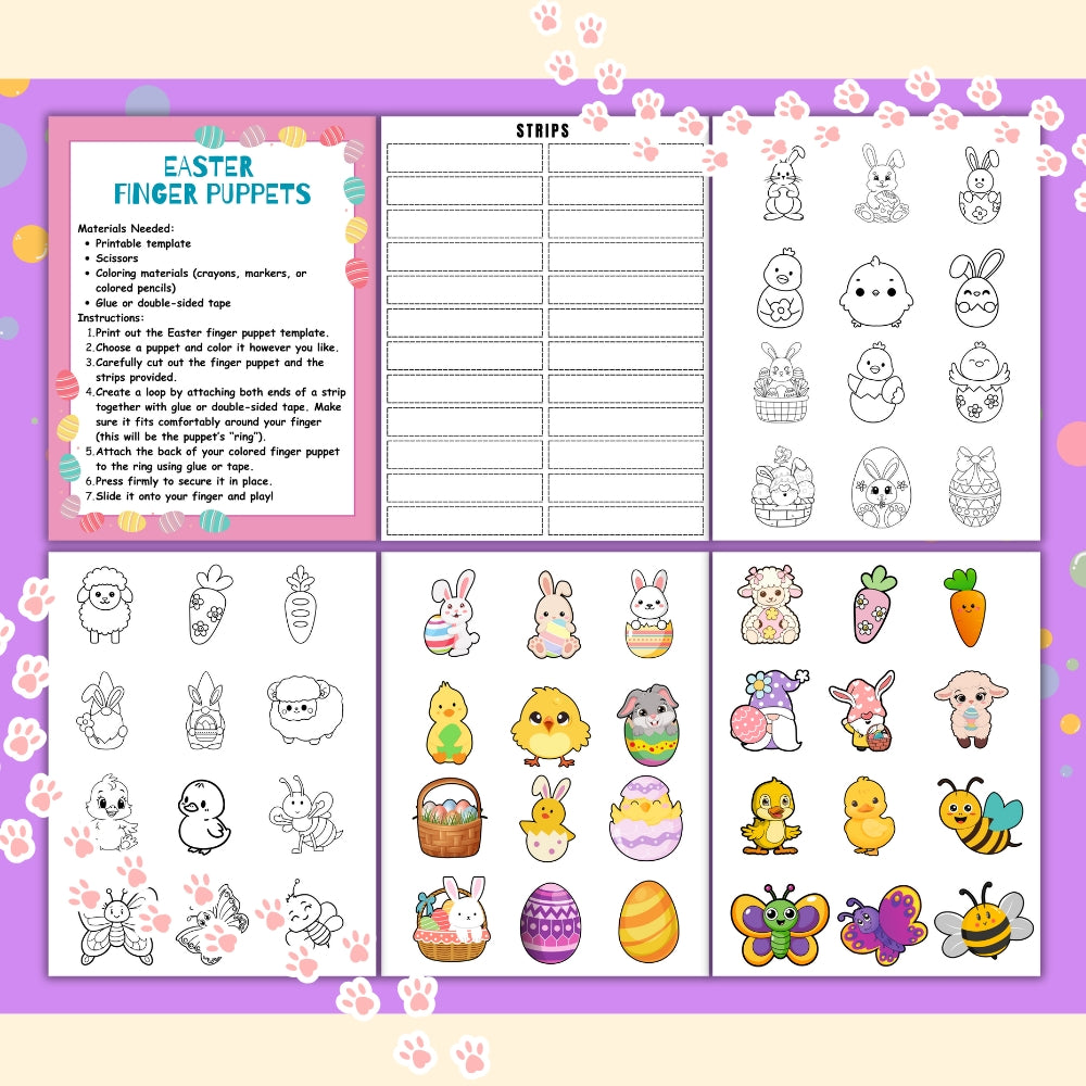 PLR Easter Finger Puppets