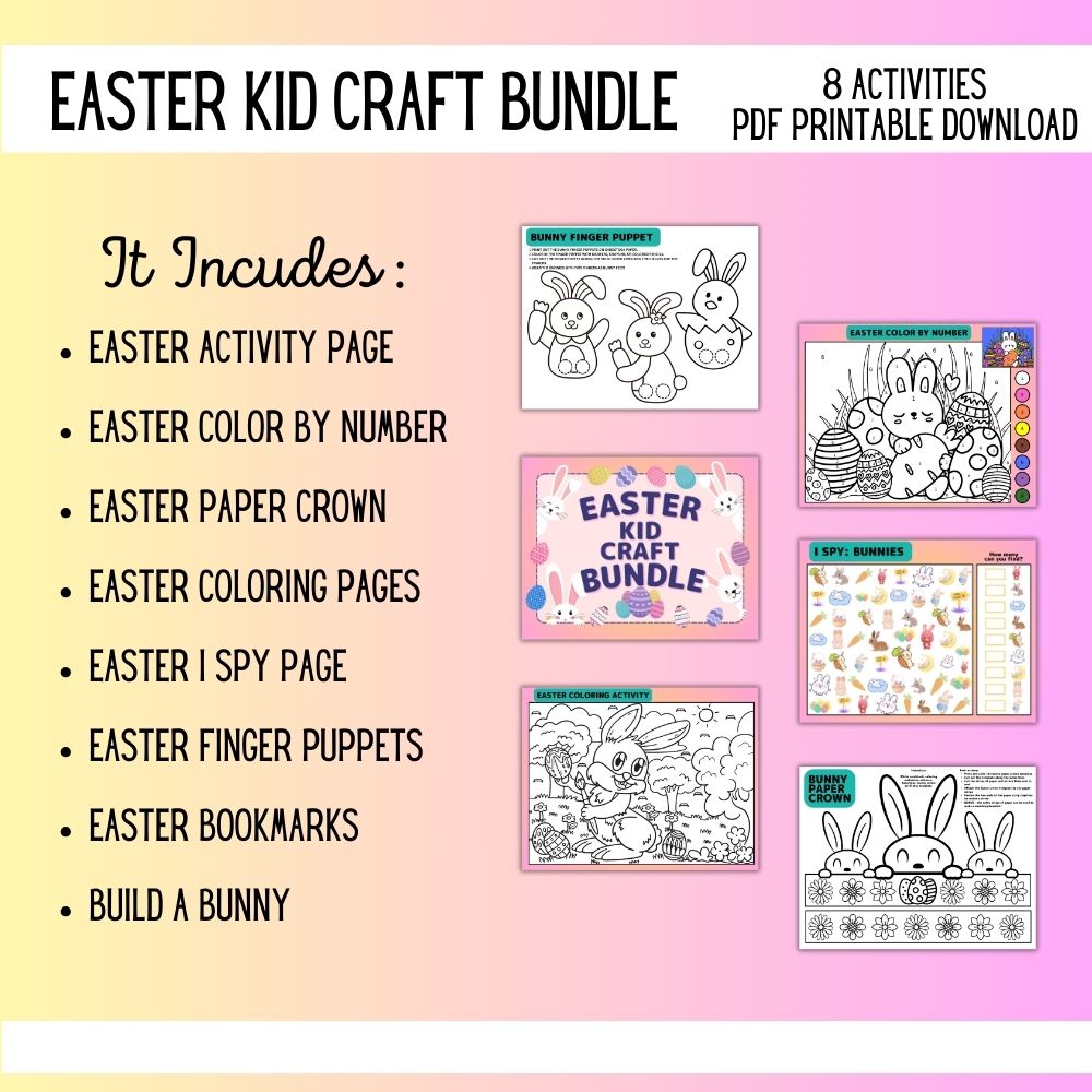 PLR Easter Kid Craft Bundle