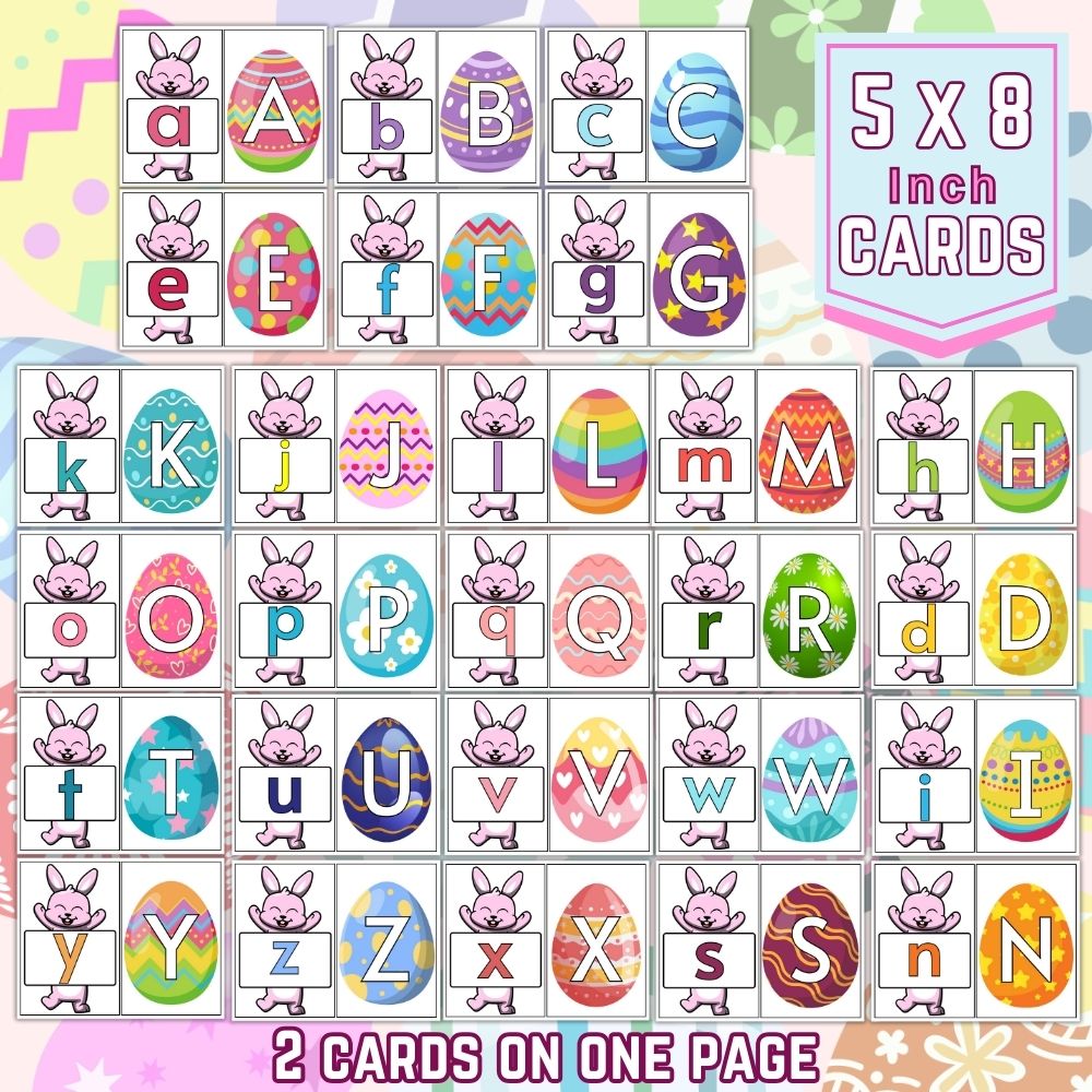 PLR Easter Uppercase and Lowercase Letter Matching Activity