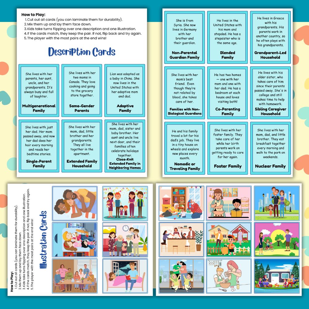 PLR Families Around the World Matching Game