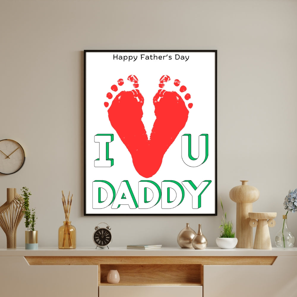 PLR Father's Day Handprint and Footprint Kid Craft