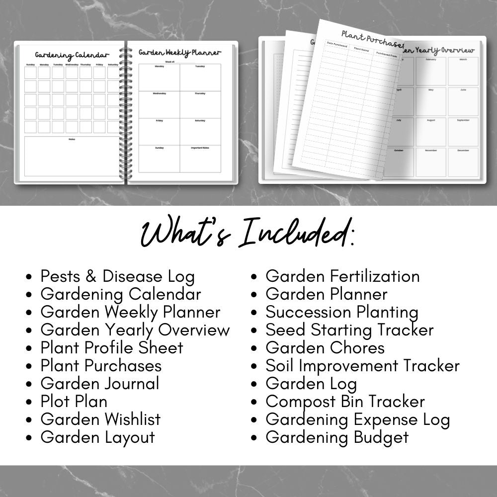 PLR Gardening Planner - Plain Design