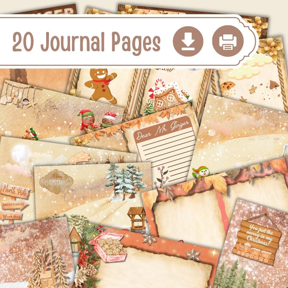 PLR Gingerbread Junk Journal