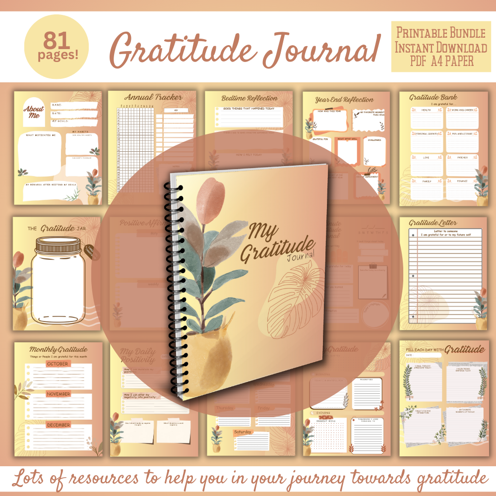 PLR Gold Gratitude Journal