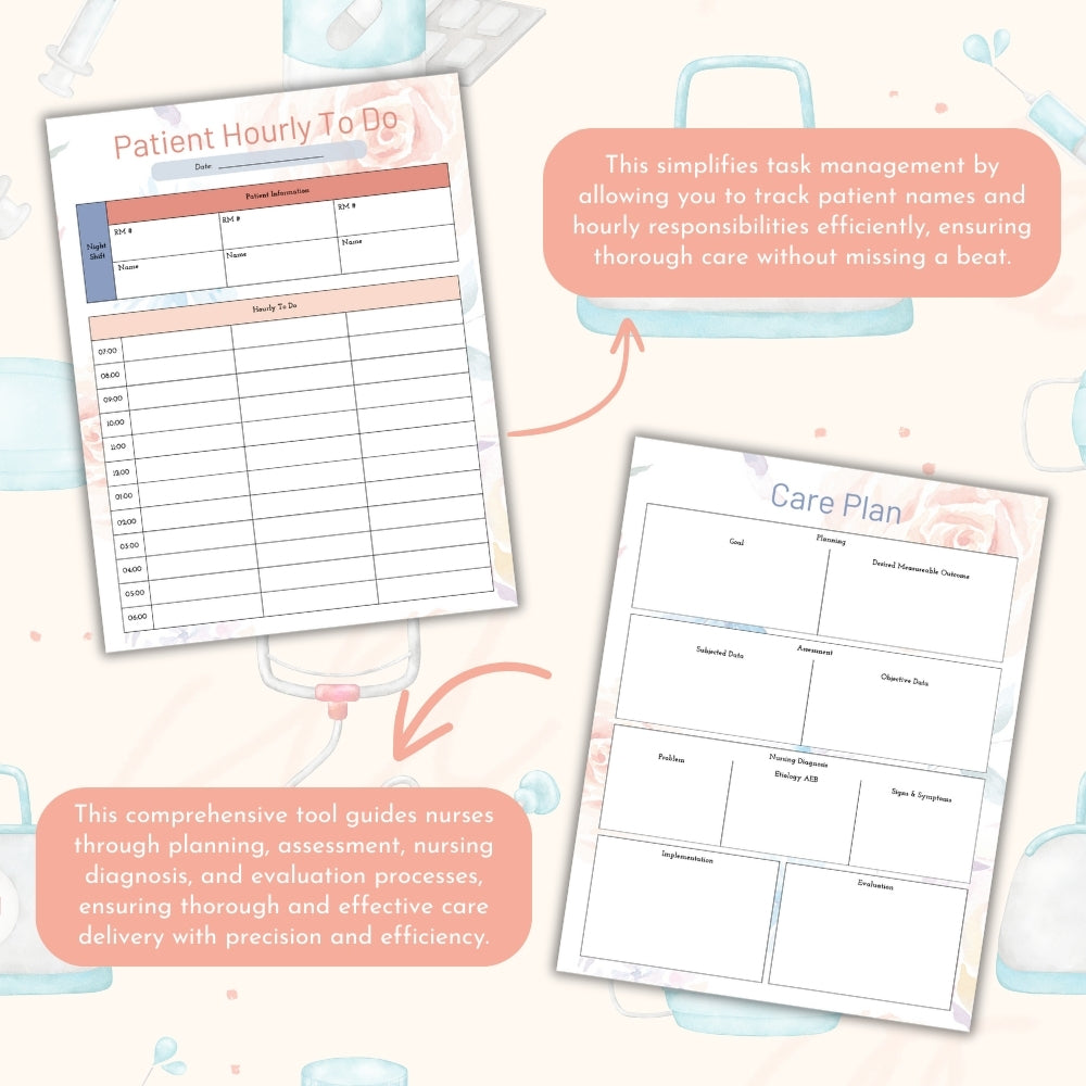 PLR Peach Healthcare Worker/Nurse Planner