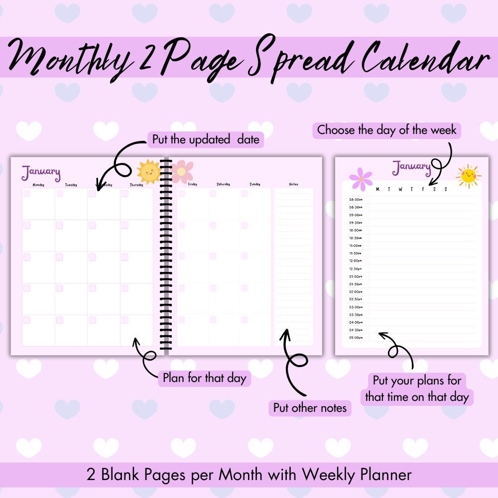 PLR Purple Kids Chore Chart