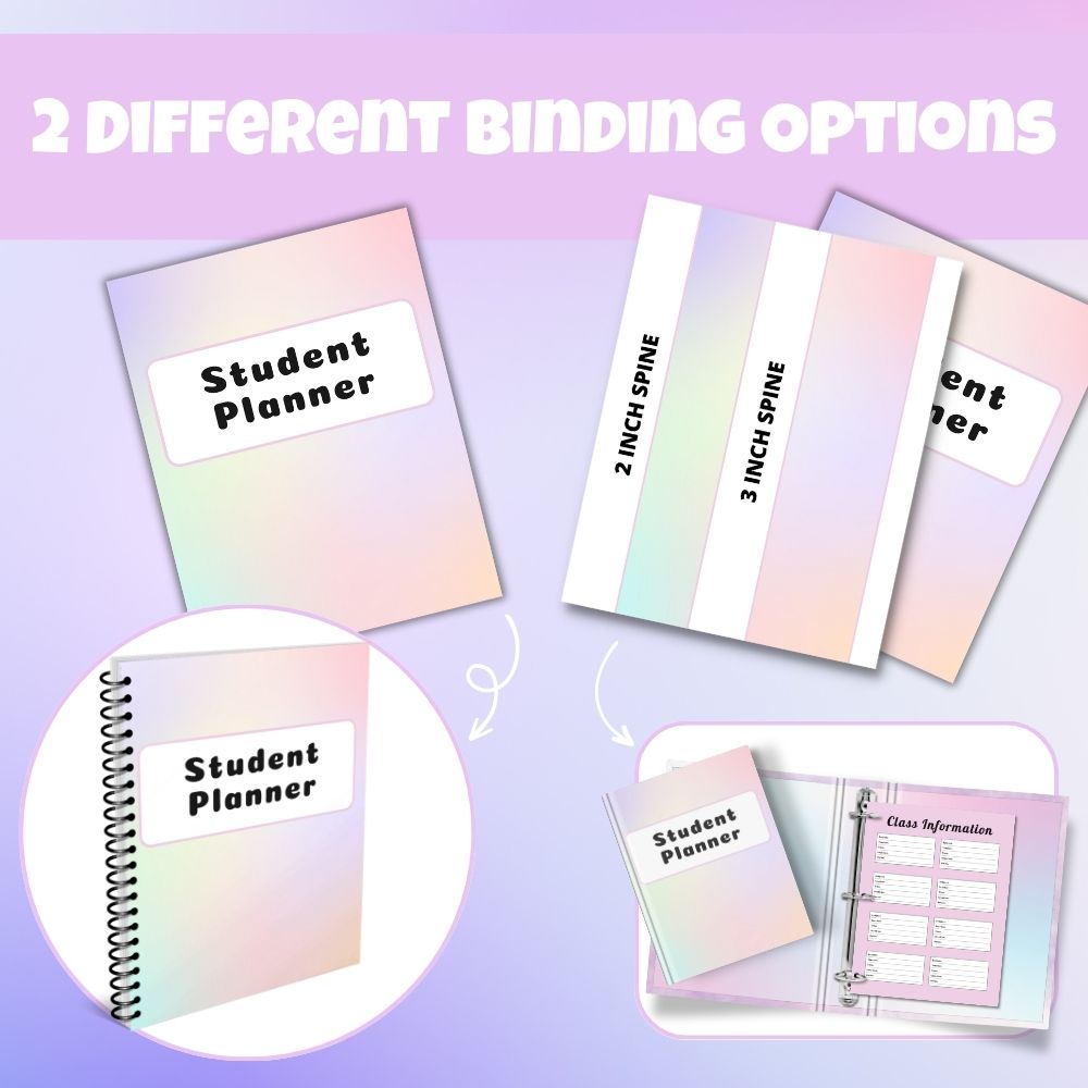 PLR Multicolor Student Planner