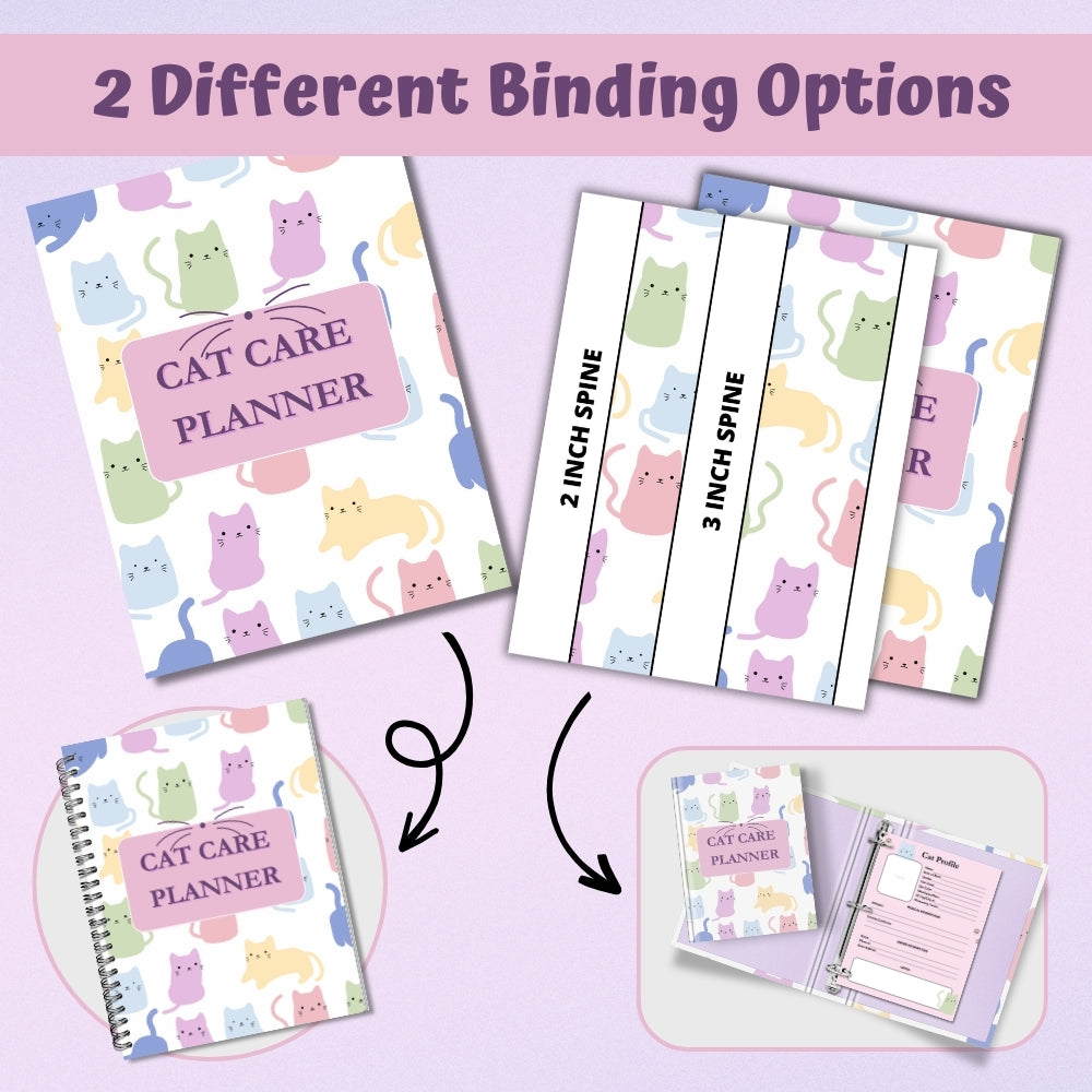 PLR Pastel Cat Care Planner