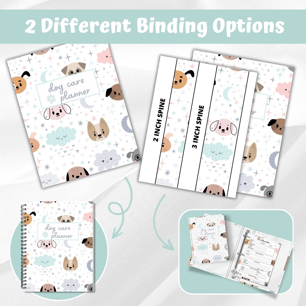 PLR Pastel Dog Care Planner