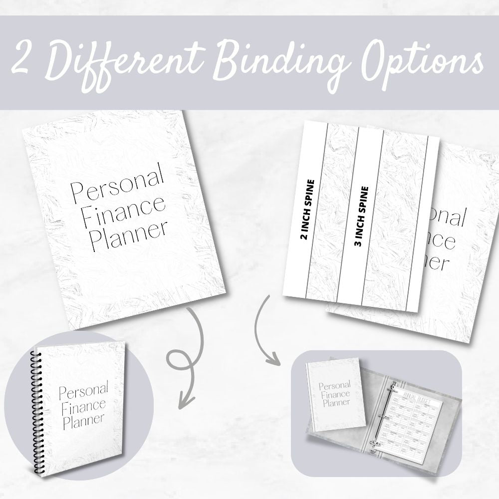 PLR Black & White Personal Finance Planner