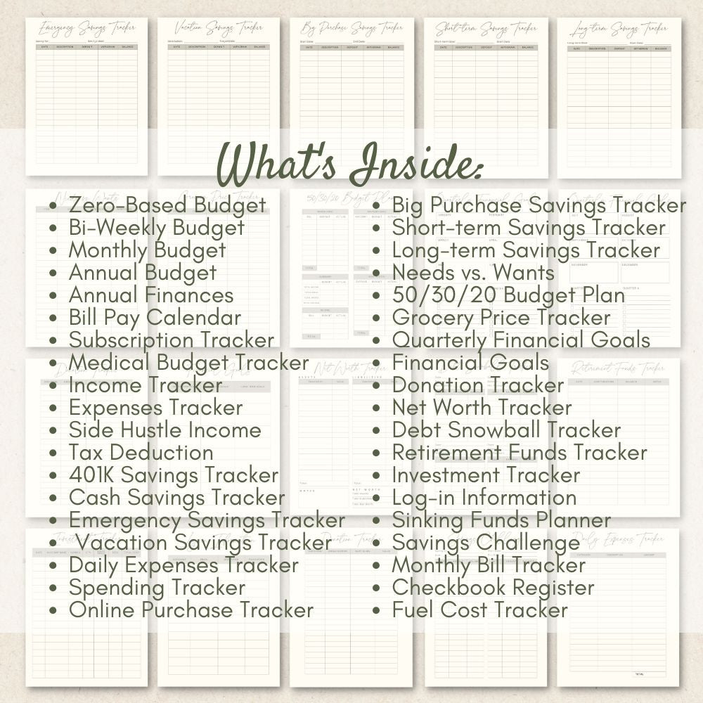 PLR Minimalist Personal Finance Planner