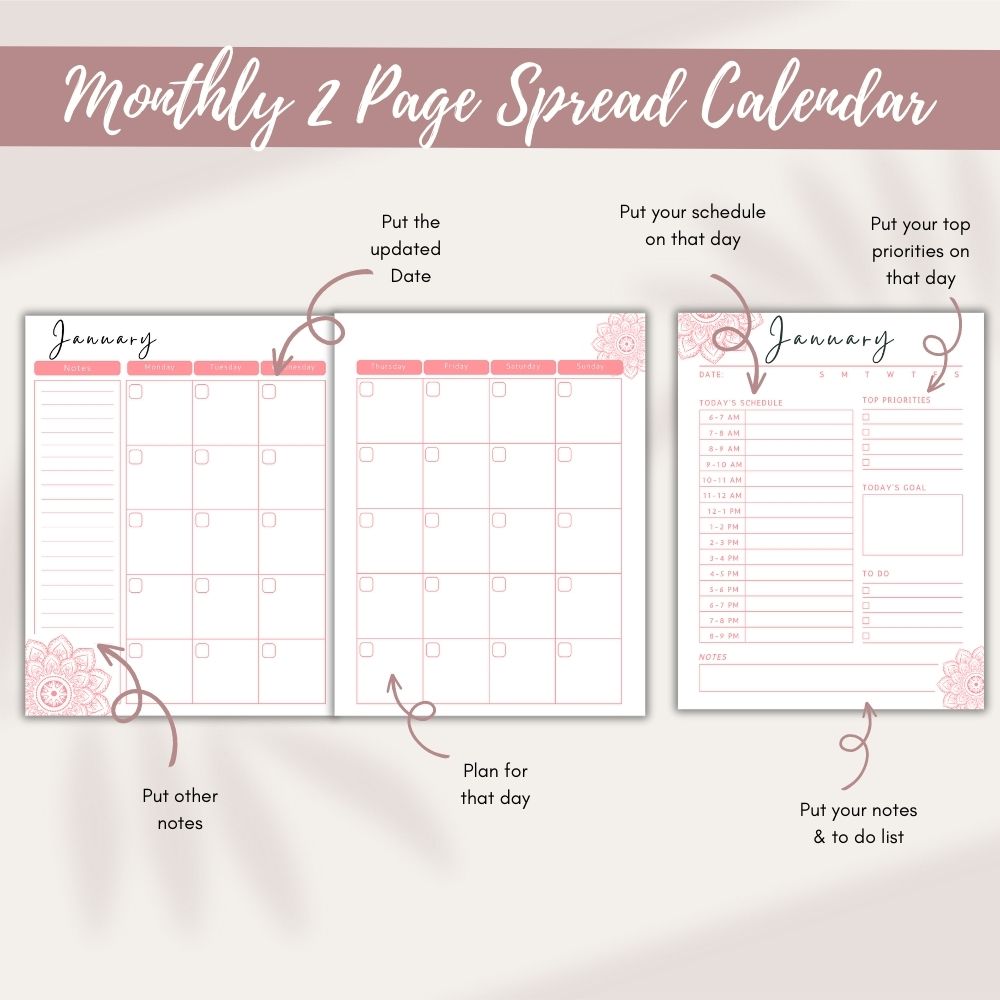 PLR Pink Cleaning and Decluttering Planner