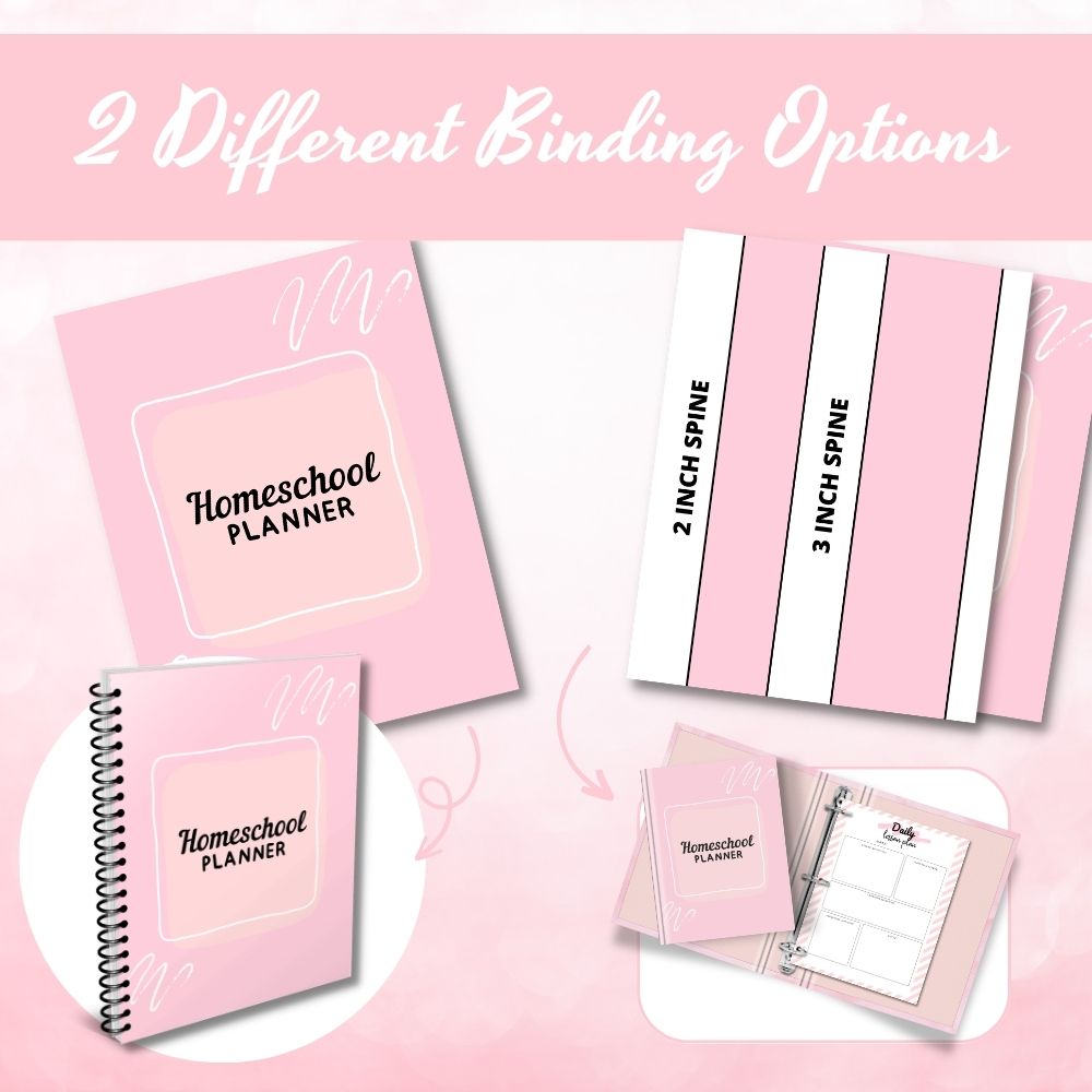 PLR Pink Homeschool Planner