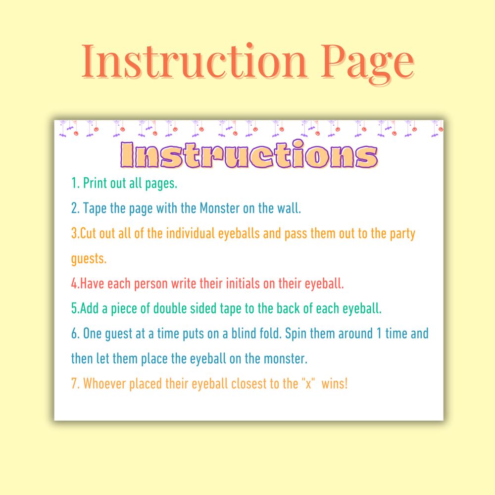 PLR Pin the Eyeball on the Monster