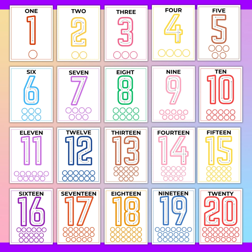 PLR Play Dough Mats - Numbers