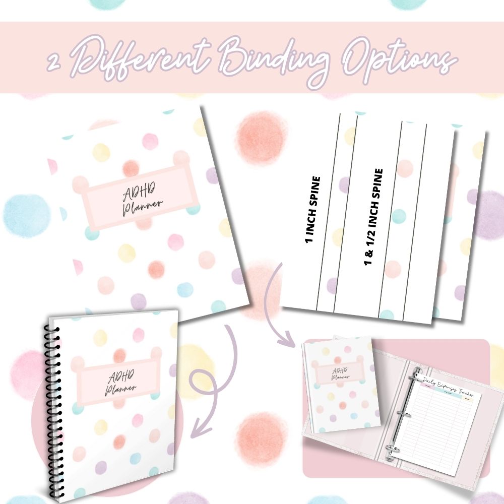 PLR Polka Dot ADHD Planner