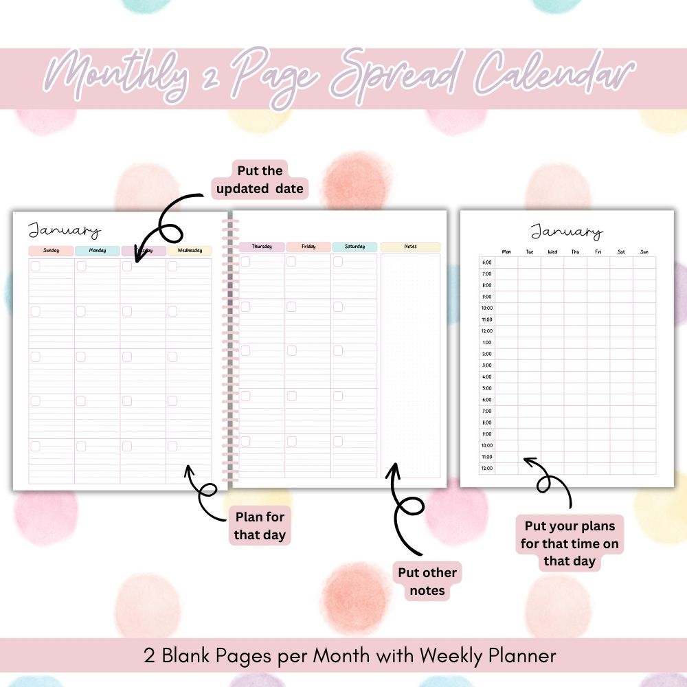 PLR Polka Dot ADHD Planner