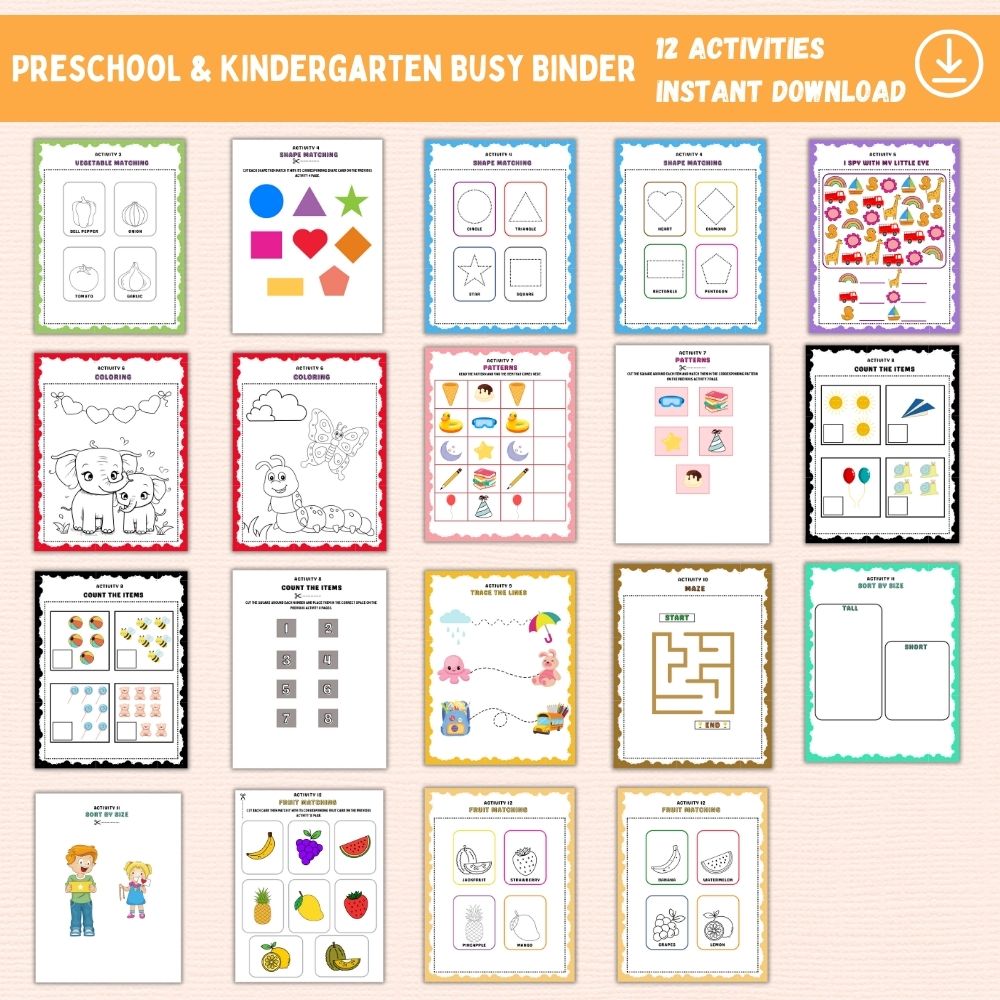 PLR Preschool & Kindergarten Busy Binder