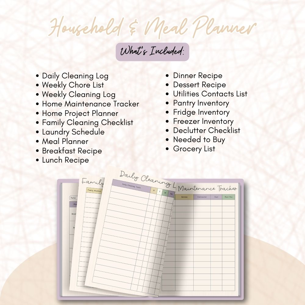 PLR ADHD Planner in a Flower Design