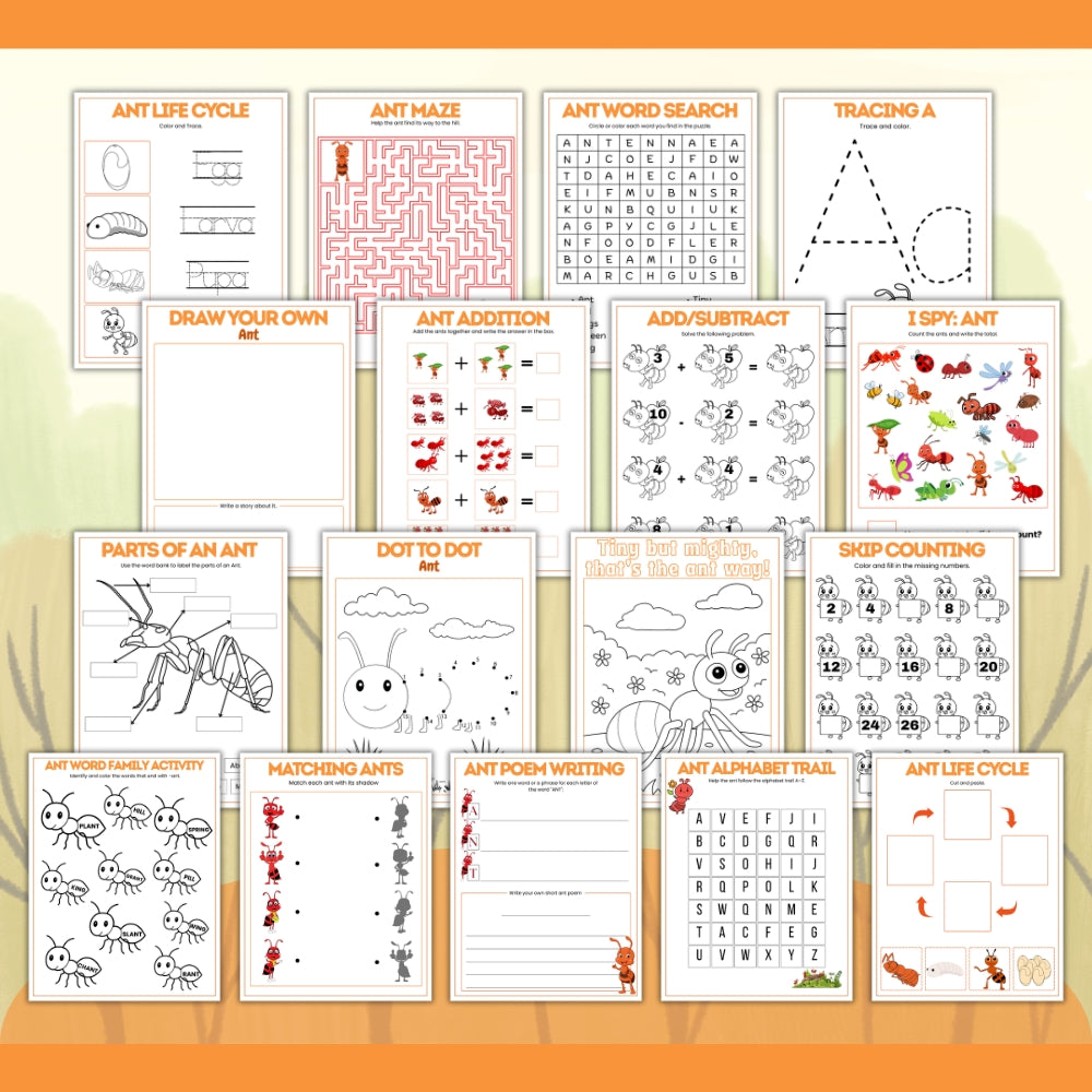 PLR Ant Themed Activity Bundle