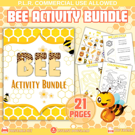 PLR Printable Bee Activity Bundle