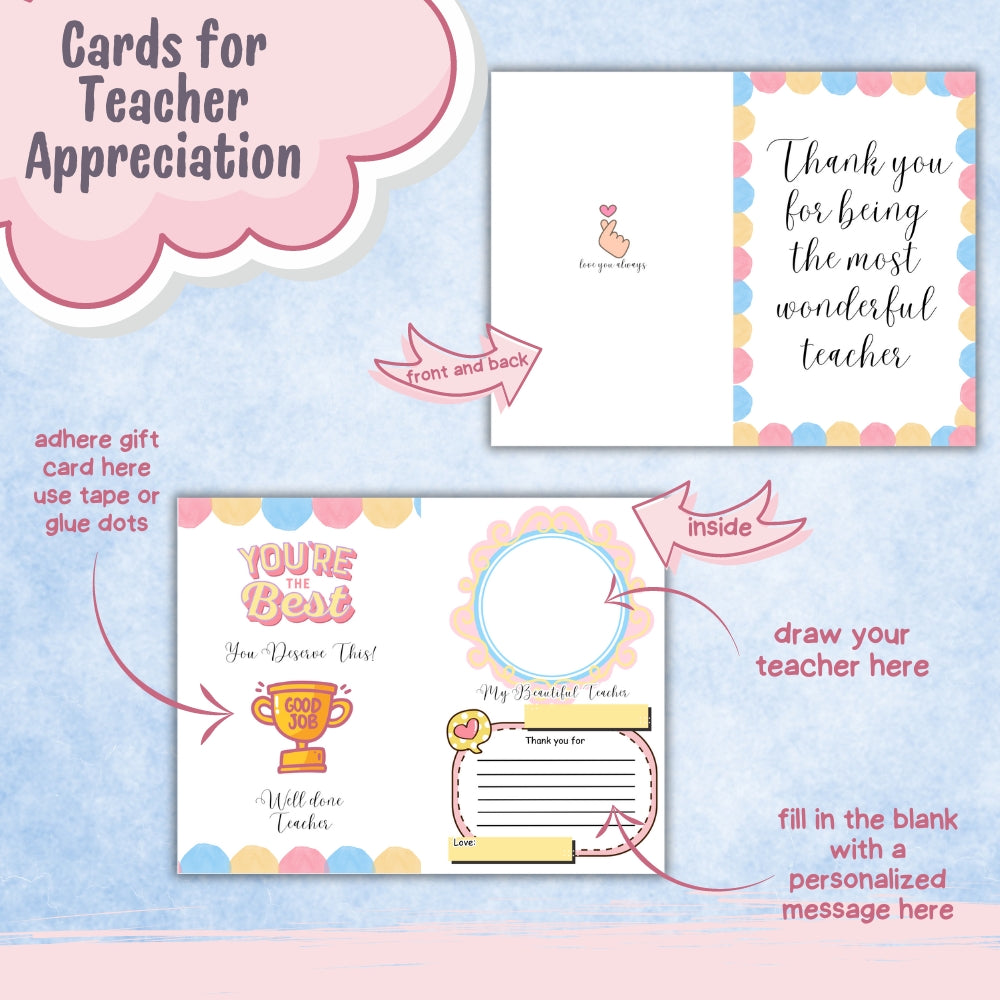 PLR Teacher Appreciation Cards