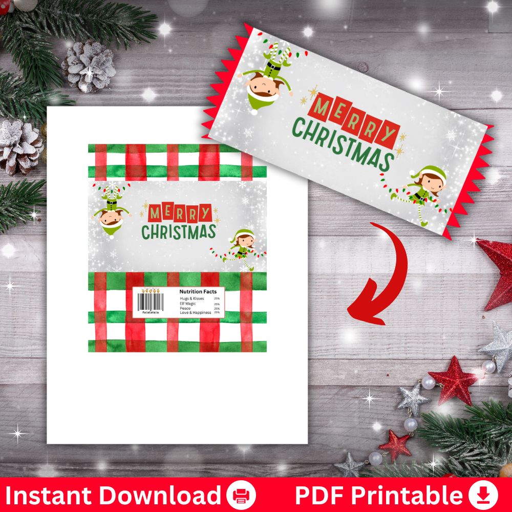 PLR Christmas Candy Wrappers