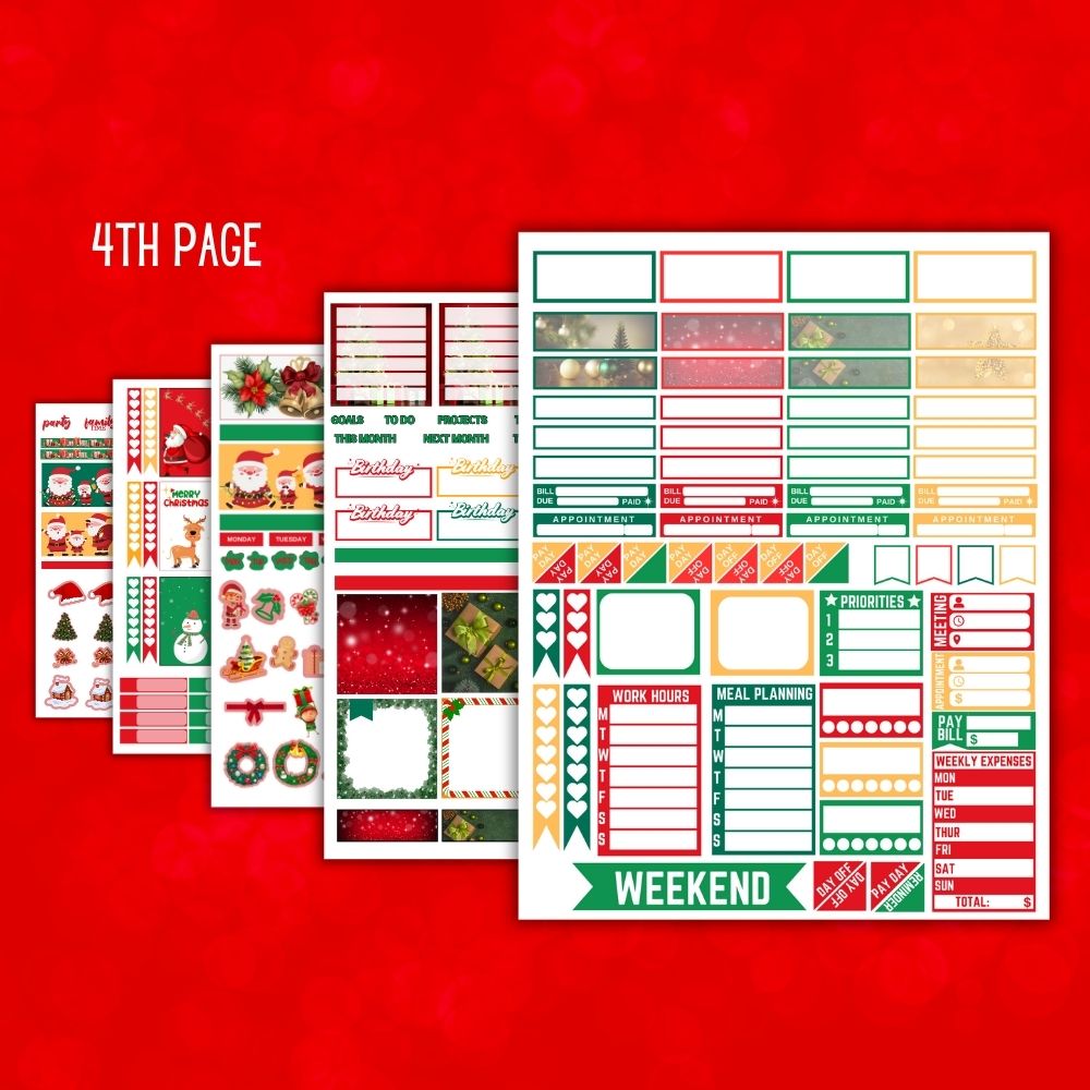 PLR Christmas Planner Stickers