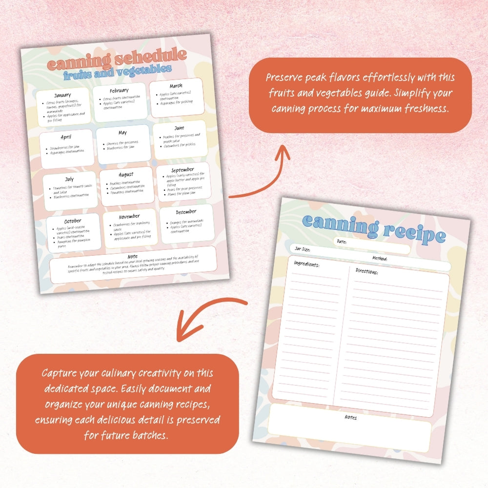 PLR Colorful Canning Planner